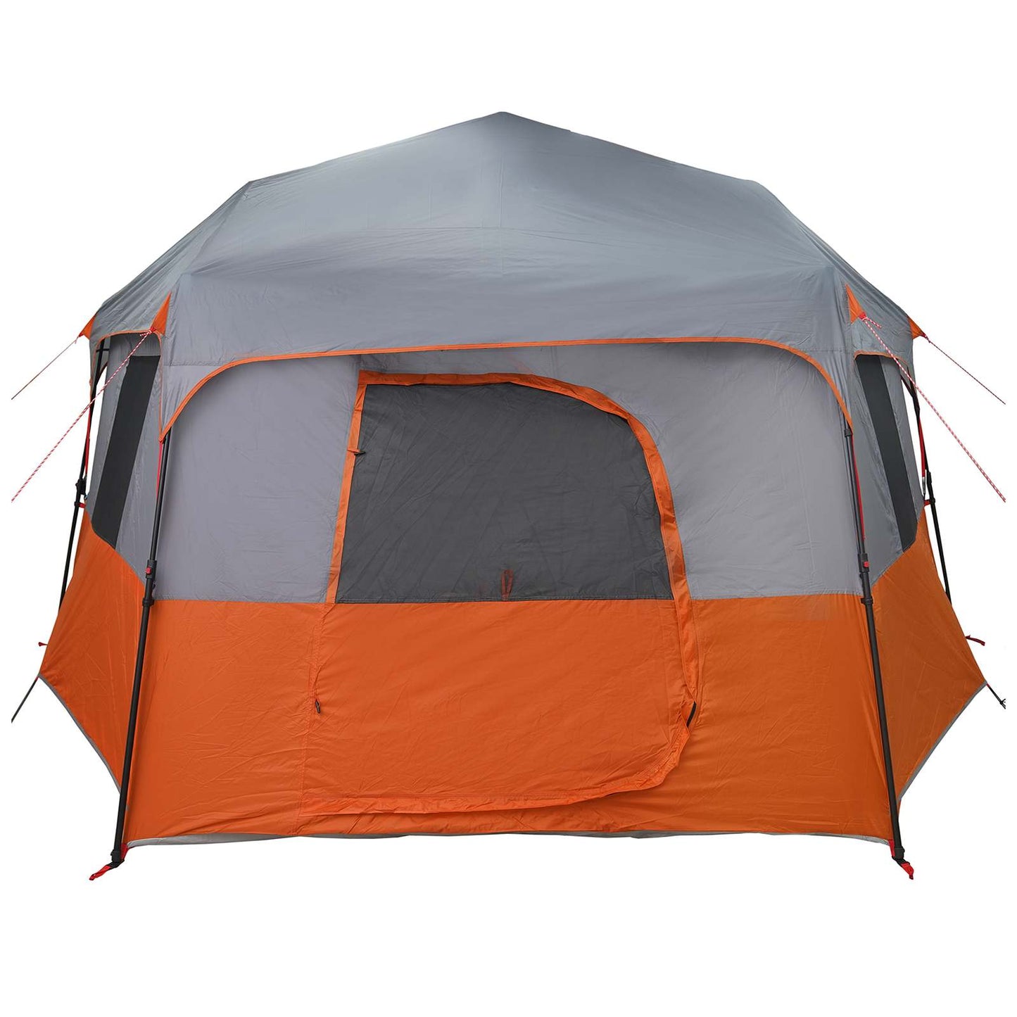 vidaXL Instant Tent with Rainfly 12-Person Quick-Release with Roof - Grey - 458 x 458 x 230 cm