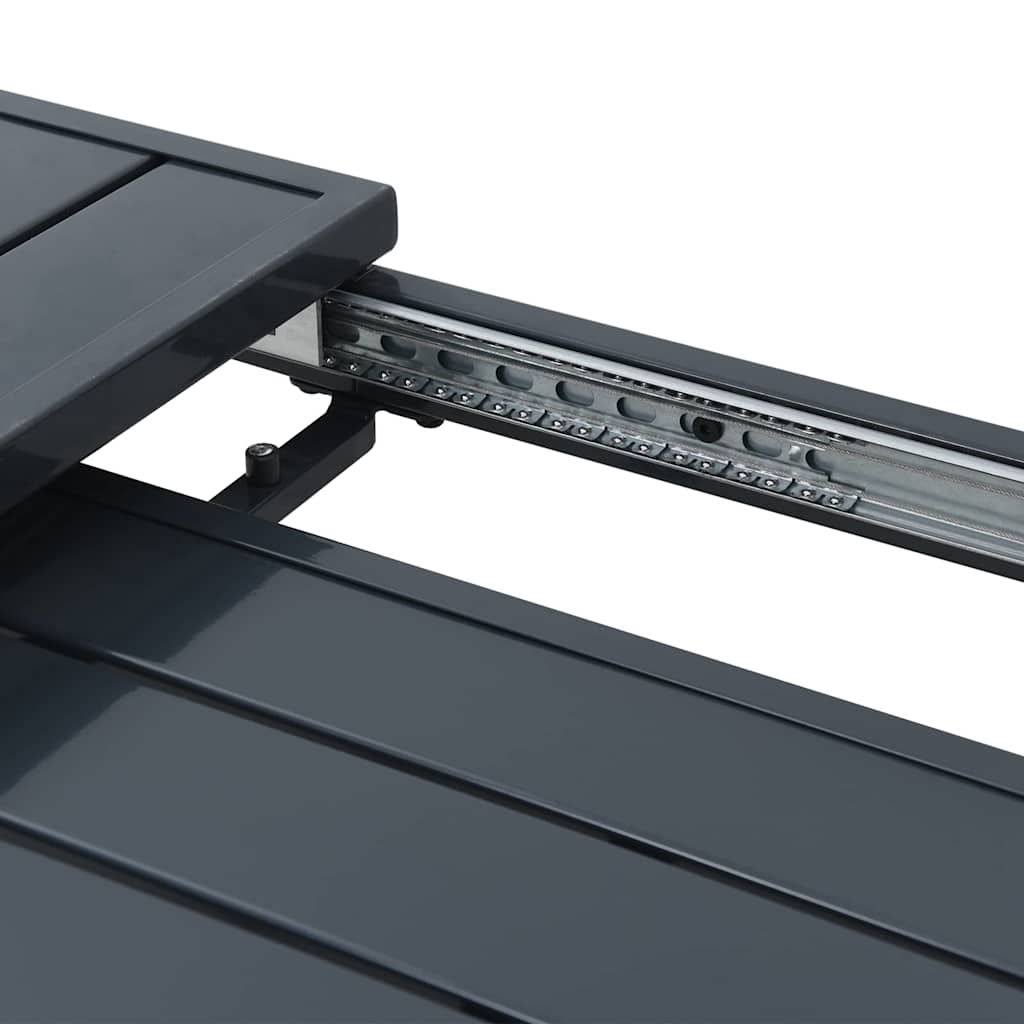 vidaXL Outdoor Dinner Table Folding Anthracite 210 x 90 x 73 cm Steel