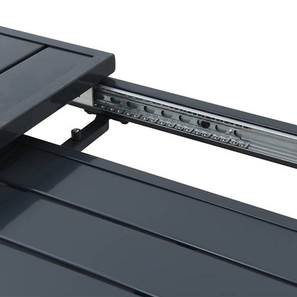 vidaXL Outdoor Dinner Table Folding Anthracite 210 x 90 x 73 cm Steel