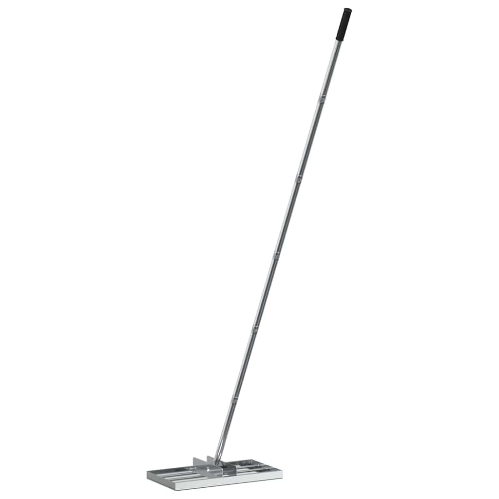 vidaXL Garden Leveling Rake Silver 45 x 25 x 200 cm Stainless Steel
