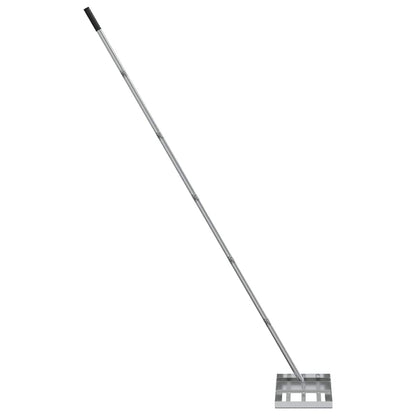 vidaXL Garden Leveling Rake Silver 45 x 25 x 200 cm Stainless Steel