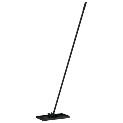 vidaXL Garden Leveling Rake Black 45 x 25 x 200 cm Powder-Coated Steel
