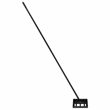 vidaXL Garden Leveling Rake Black 45 x 25 x 200 cm Powder-Coated Steel