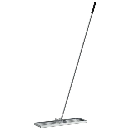 vidaXL Garden Leveling Rake Silver 75 x 25 x 200 cm Stainless Steel