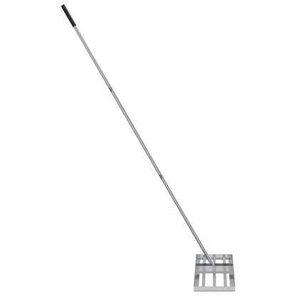 vidaXL Garden Leveling Rake Silver 75 x 25 x 200 cm Stainless Steel