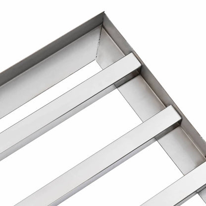 vidaXL Garden Leveling Rake Silver 75 x 25 x 6 cm Stainless Steel