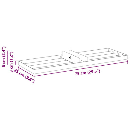 vidaXL Garden Leveling Rake Silver 75 x 25 x 6 cm Stainless Steel