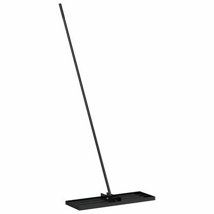 vidaXL Garden Leveling Rake Black 75 x 25 x 200 cm Powder-Coated Steel