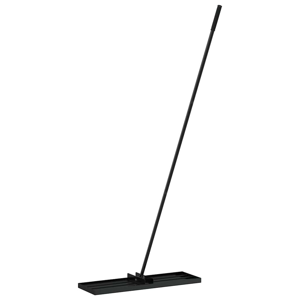 vidaXL Garden Leveling Rake Black 75 x 25 x 200 cm Powder-Coated Steel
