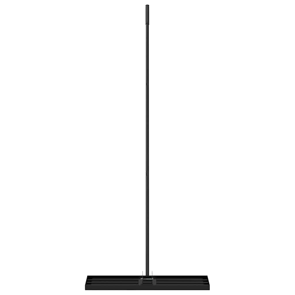 vidaXL Garden Leveling Rake Black 75 x 25 x 200 cm Powder-Coated Steel