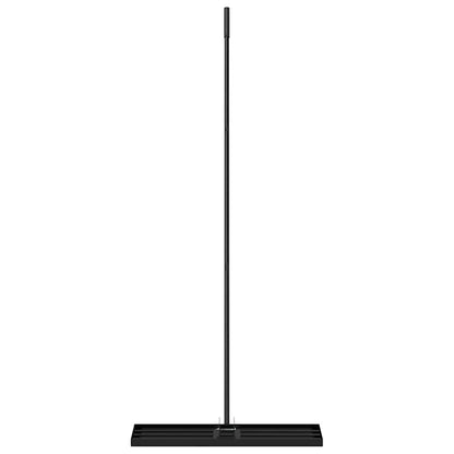 vidaXL Garden Leveling Rake Black 75 x 25 x 200 cm Powder-Coated Steel