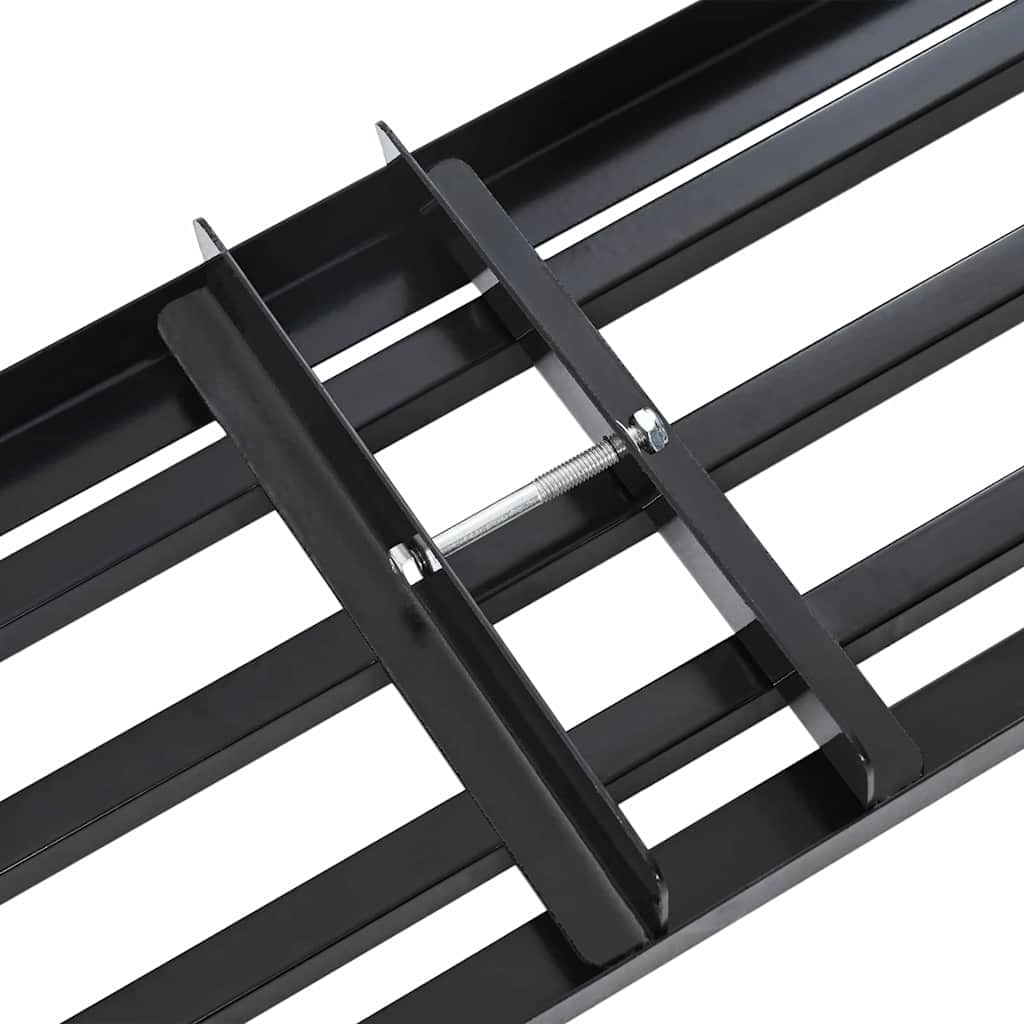 vidaXL Garden Leveling Rake Black 75 x 25 x 6 cm Powder-Coated Steel
