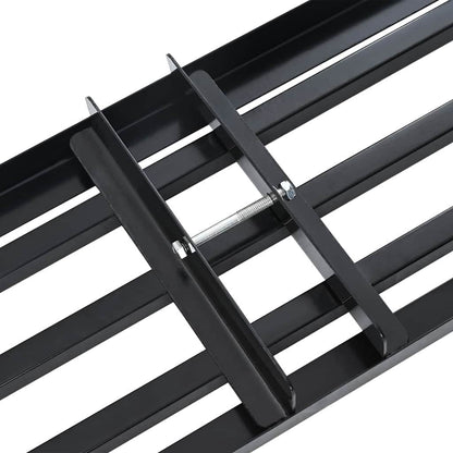 vidaXL Garden Leveling Rake Black 75 x 25 x 6 cm Powder-Coated Steel