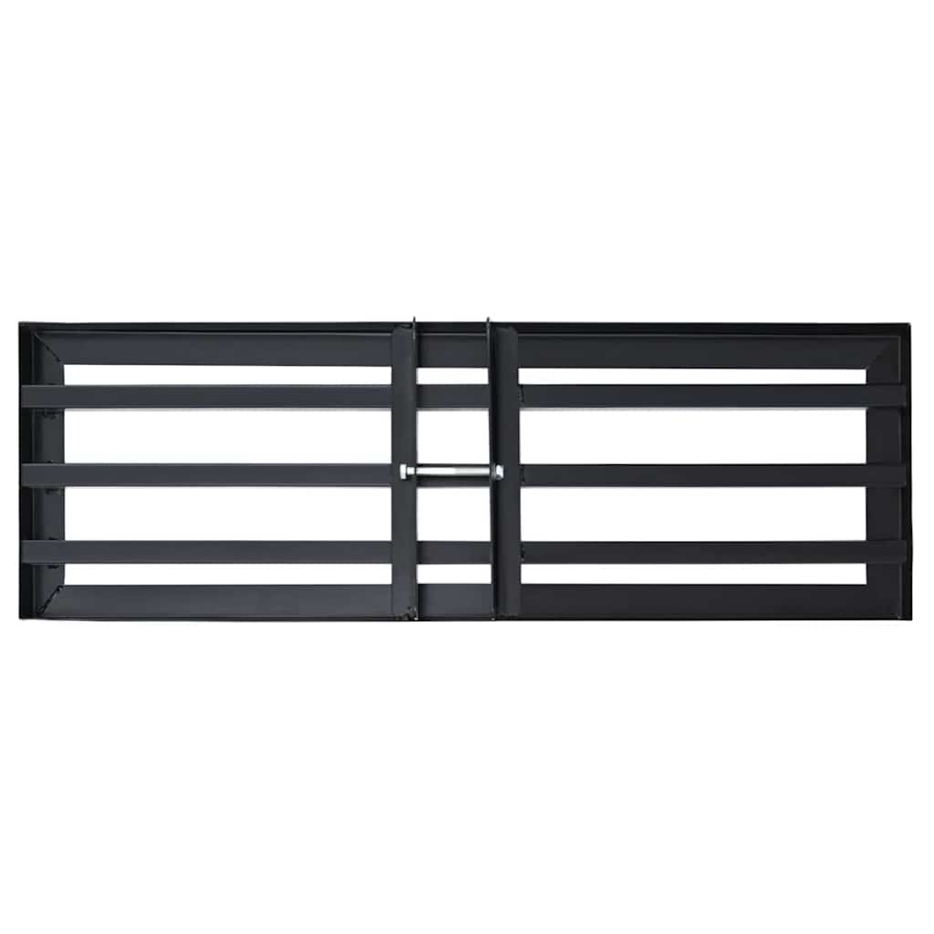 vidaXL Garden Leveling Rake Black 75 x 25 x 6 cm Powder-Coated Steel
