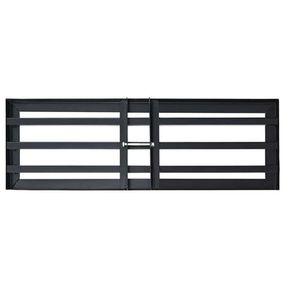 vidaXL Garden Leveling Rake Black 75 x 25 x 6 cm Powder-Coated Steel