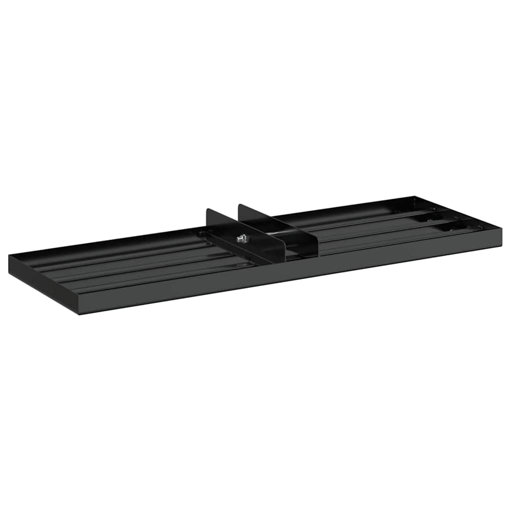 vidaXL Garden Leveling Rake Black 75 x 25 x 6 cm Powder-Coated Steel