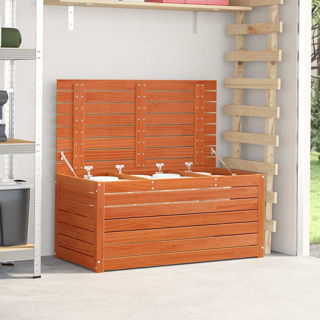 vidaXL Storage Box Engineered wood 101 x 50.5 x 46.5 cm Wax Brown