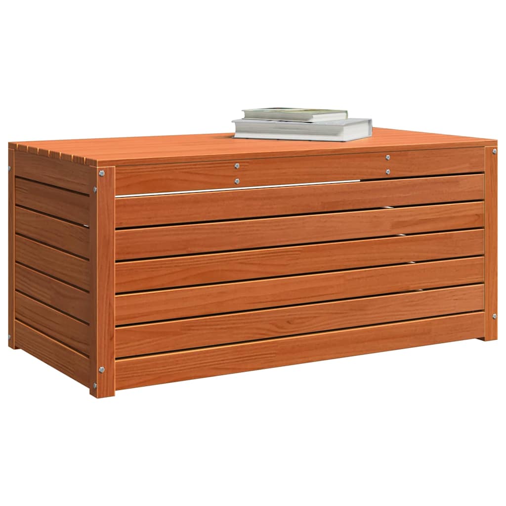 vidaXL Storage Box Engineered wood 101 x 50.5 x 46.5 cm Wax Brown