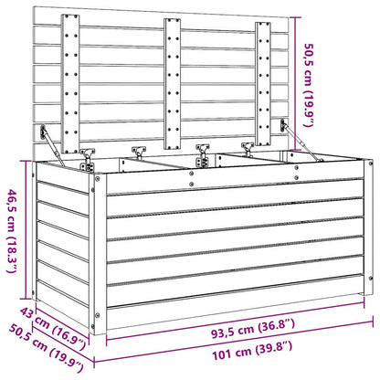 vidaXL Storage Box Engineered wood 101 x 50.5 x 46.5 cm Wax Brown