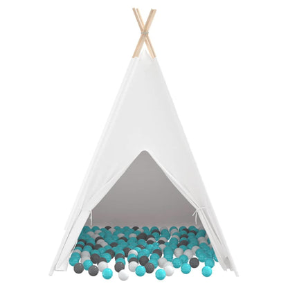 vidaXL Teepee Tent White 120 x 120 x 150 cm Fabric and Plastic - 33904