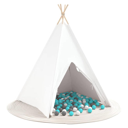vidaXL Teepee Tent White 120 x 120 x 150 cm Fabric and Plastic - 33904