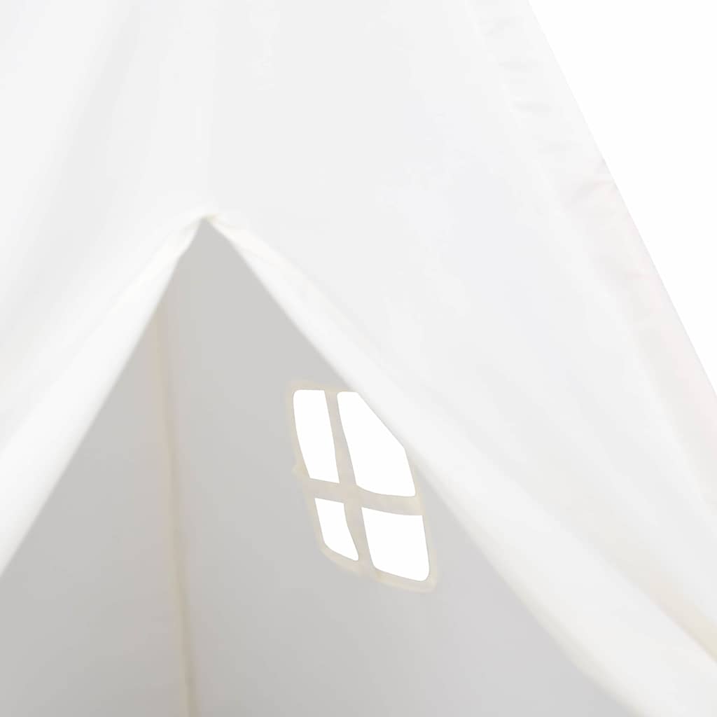 vidaXL Teepee Tent White 120 x 120 x 150 cm Fabric and Plastic - 33909