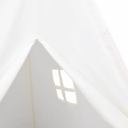 vidaXL Teepee Tent White 120 x 120 x 150 cm Fabric and Plastic - 33909