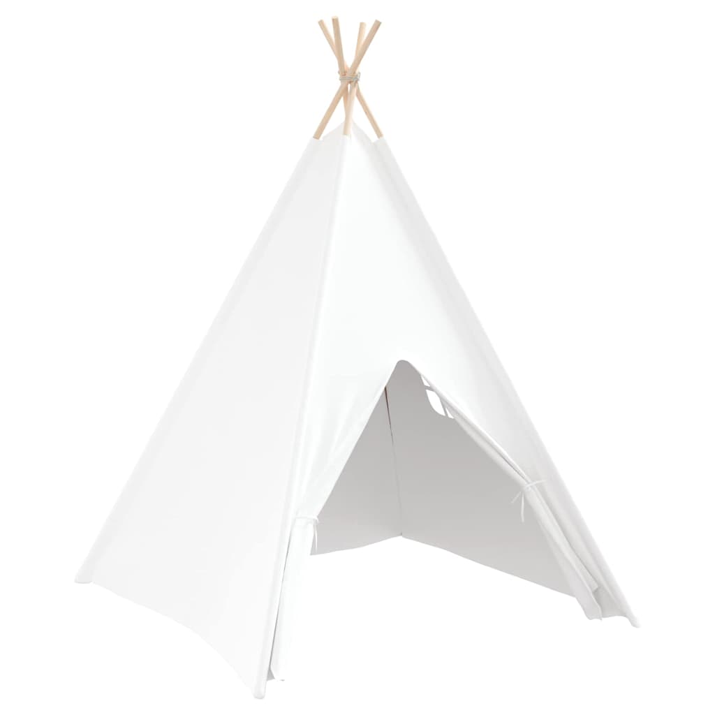 vidaXL Teepee Tent White 120 x 120 x 150 cm Fabric and Plastic - 33909