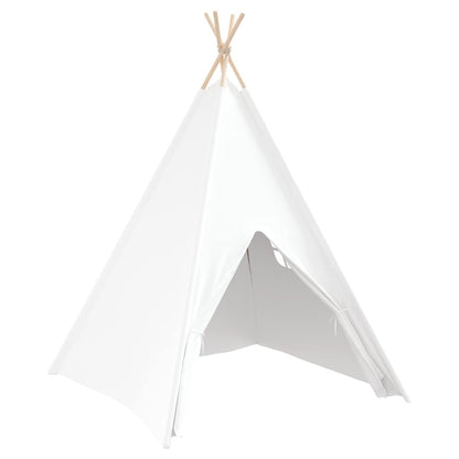 vidaXL Teepee Tent White 120 x 120 x 150 cm Fabric and Plastic - 33909