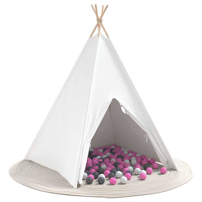 vidaXL Teepee Tent White 120 x 120 x 150 cm Fabric and Plastic - 33909