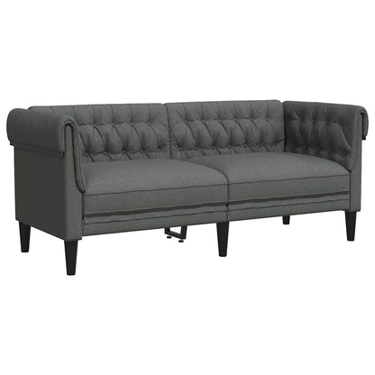 vidaXL Living Room Couch 2 pcs Dark Grey Fabric - 201.5 x 74.5 x 74.5 cm