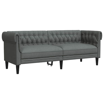 vidaXL Living Room Couch 2 pcs Dark Grey Fabric - 201.5 x 74.5 x 74.5 cm