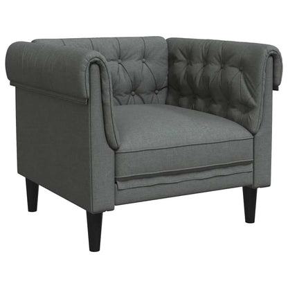 vidaXL Living Room Couch 3 pcs Dark Grey Fabric - 201.5 x 74.5 x 74.5 cm