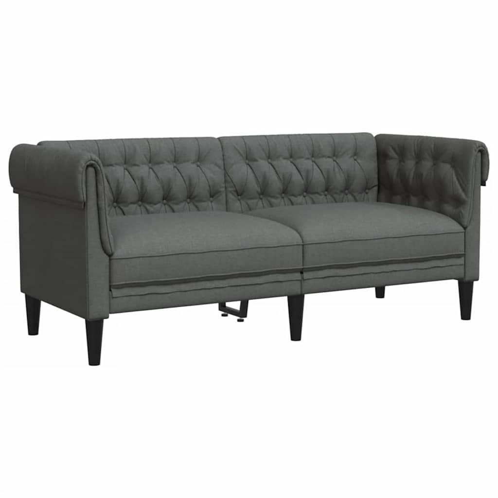vidaXL Living Room Couch 3 pcs Dark Grey Fabric - 201.5 x 74.5 x 74.5 cm