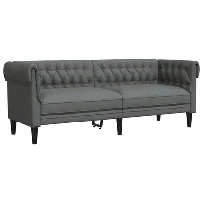 vidaXL Living Room Couch 3 pcs Dark Grey Fabric - 201.5 x 74.5 x 74.5 cm
