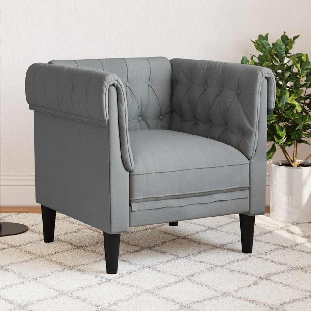 vidaXL Sofa Light Grey 78.5 x 74.5 x 74.5 cm Polyester