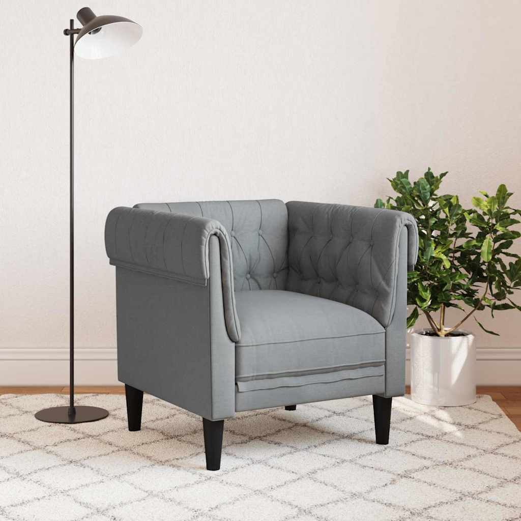 vidaXL Sofa Light Grey 78.5 x 74.5 x 74.5 cm Polyester