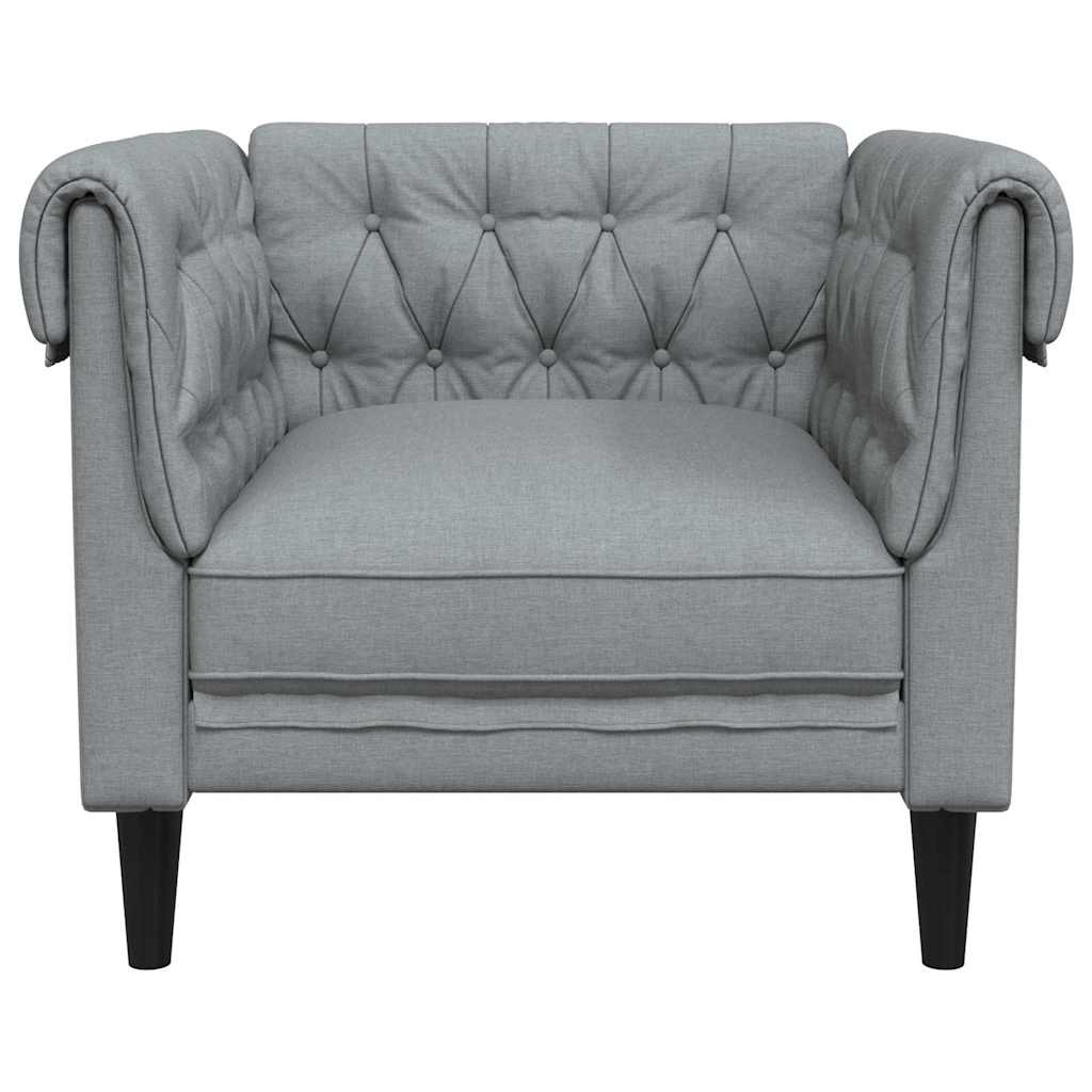 vidaXL Sofa Light Grey 78.5 x 74.5 x 74.5 cm Polyester