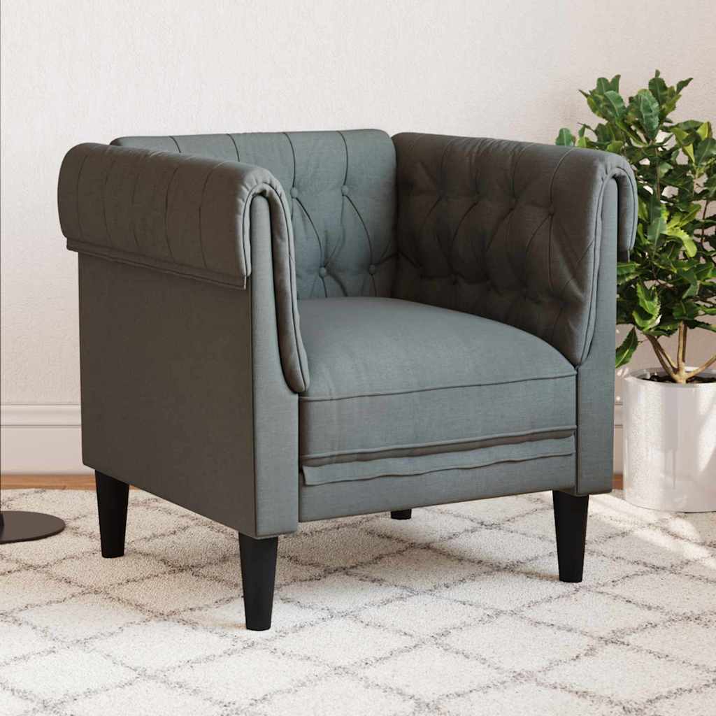vidaXL Sofa Dark Grey 78.5 x 74.5 x 74.5 cm Polyester