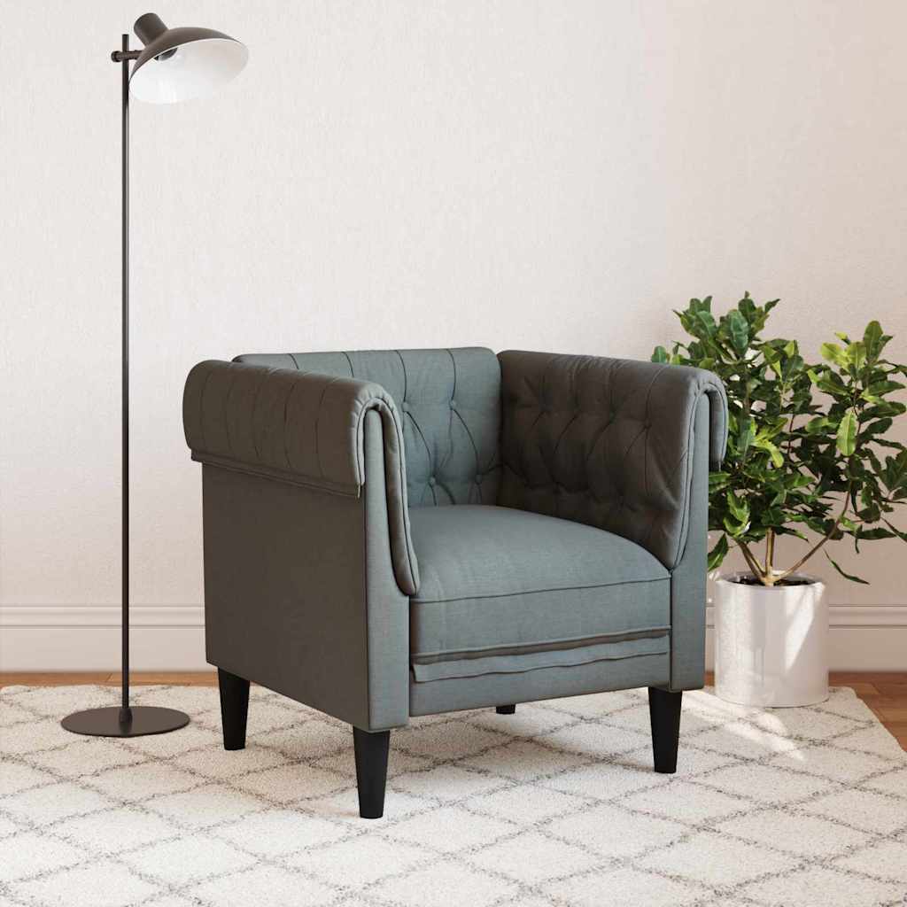 vidaXL Sofa Dark Grey 78.5 x 74.5 x 74.5 cm Polyester