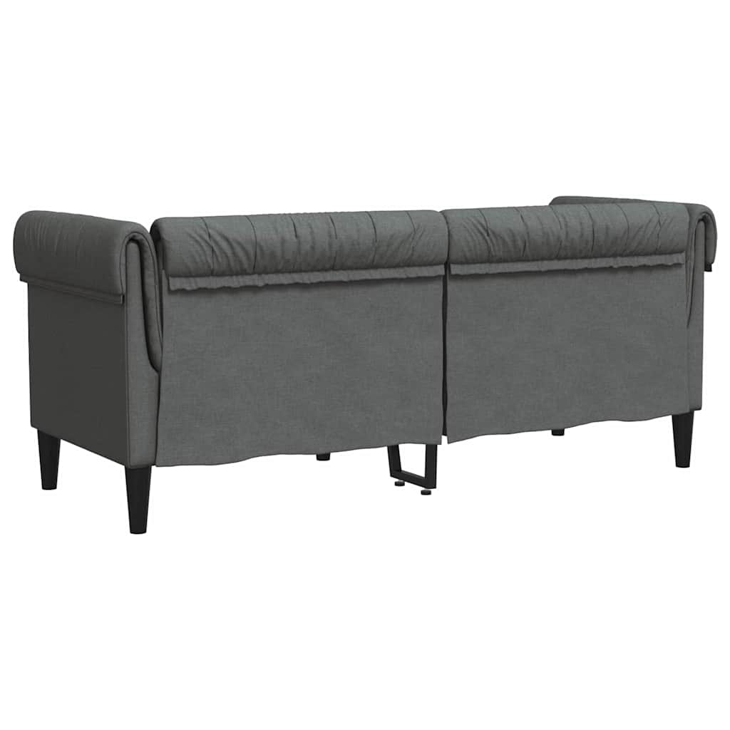 vidaXL Sofa Dark Grey 182.5 x 74.5 x 74.5 cm Polyester