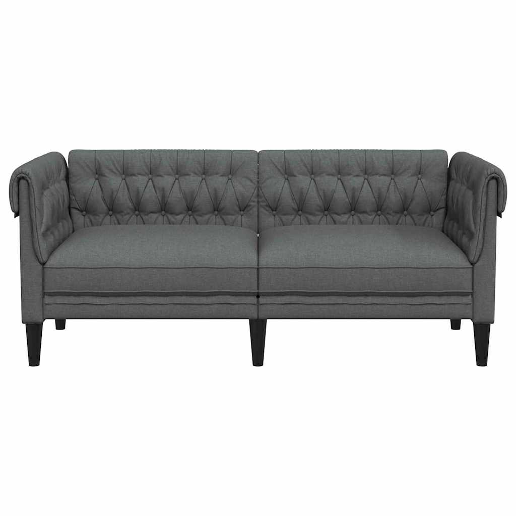 vidaXL Sofa Dark Grey 182.5 x 74.5 x 74.5 cm Polyester