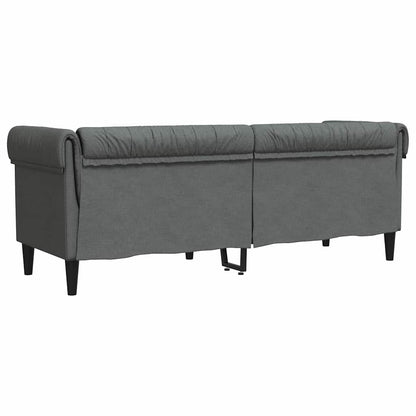 vidaXL Sofa Dark Grey 201.5 x 74.5 x 74.5 cm Polyester
