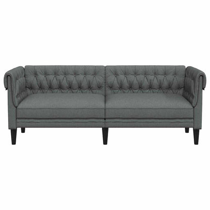 vidaXL Sofa Dark Grey 201.5 x 74.5 x 74.5 cm Polyester