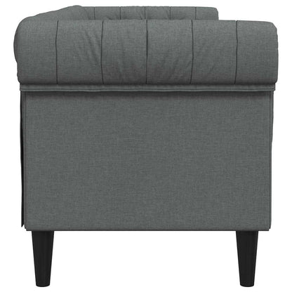 vidaXL Sofa Dark Grey 201.5 x 74.5 x 74.5 cm Polyester