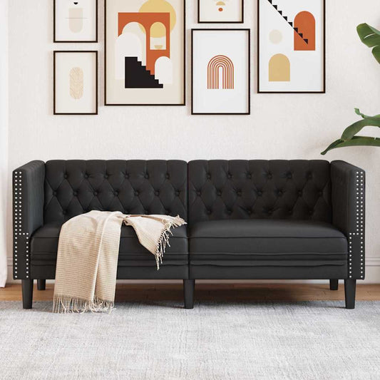 vidaXL Sofa Black 174 x 74.5 x 70.5 cm PVC