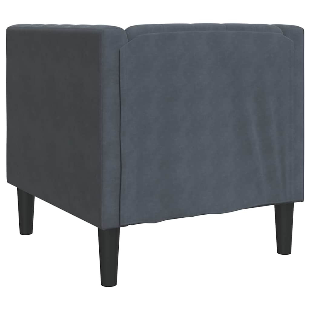 vidaXL Sofa Dark Grey 74.5 x 71 x 70.5 cm Velvet