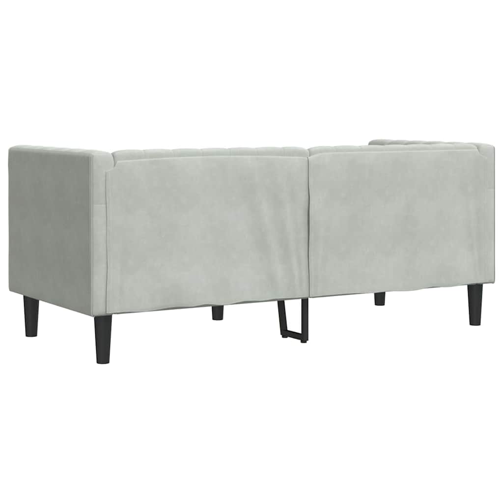 vidaXL Sofa Light Grey 174 x 74.5 x 70.5 cm Velvet