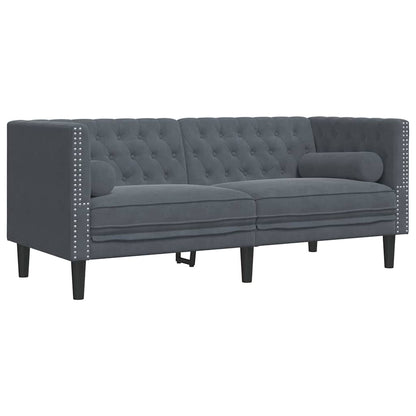 vidaXL Sofa Dark Grey 174 x 74.5 x 70.5 cm Velvet