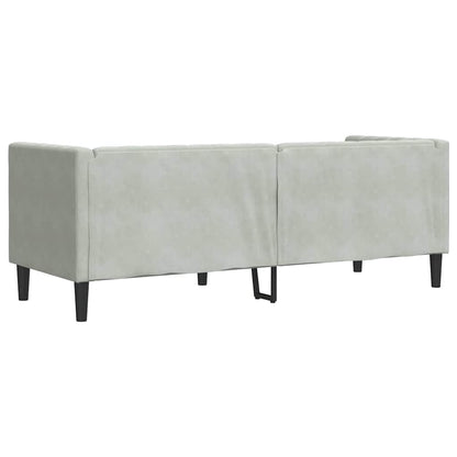 vidaXL Sofa Light Grey 194 x 74.5 x 70.5 cm Velvet